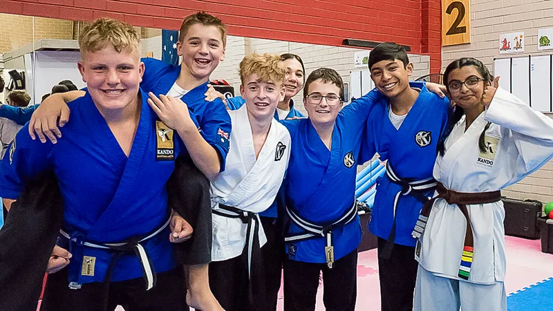Junior Martial Arts students at Kando Martial Arts Knox